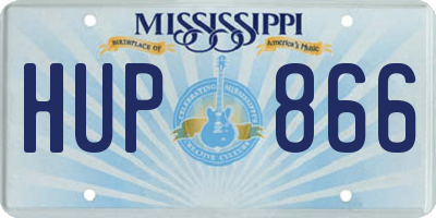 MS license plate HUP866