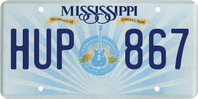 MS license plate HUP867