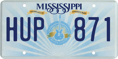 MS license plate HUP871
