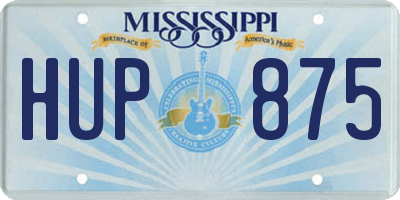 MS license plate HUP875