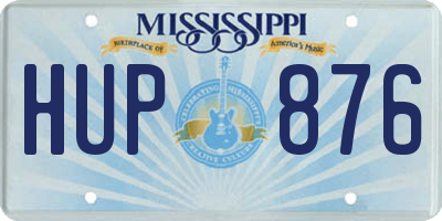 MS license plate HUP876
