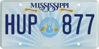 MS license plate HUP877