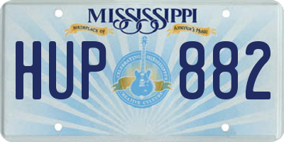 MS license plate HUP882