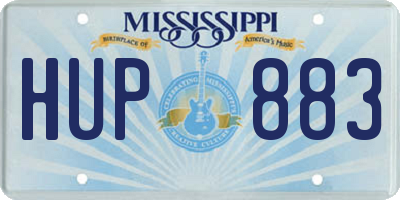 MS license plate HUP883