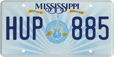 MS license plate HUP885