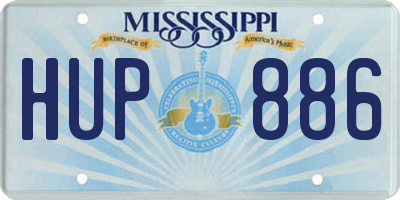 MS license plate HUP886