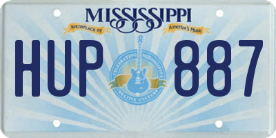 MS license plate HUP887