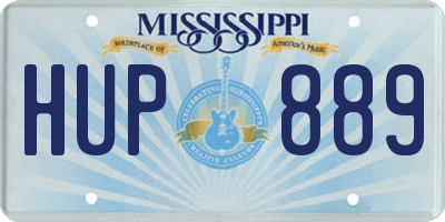 MS license plate HUP889