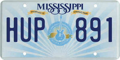 MS license plate HUP891