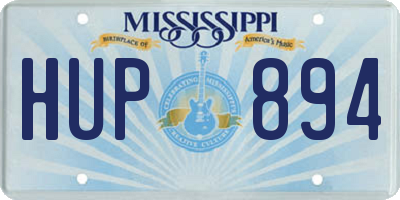 MS license plate HUP894
