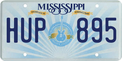 MS license plate HUP895