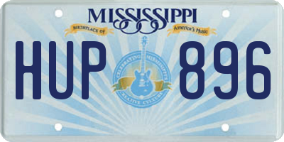 MS license plate HUP896
