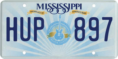 MS license plate HUP897