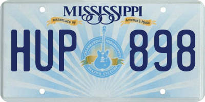 MS license plate HUP898