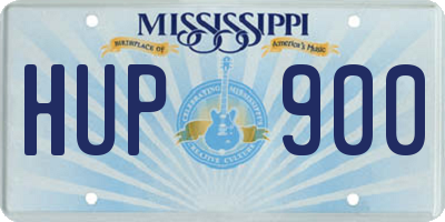 MS license plate HUP900