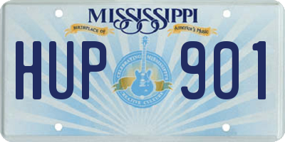MS license plate HUP901