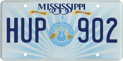 MS license plate HUP902