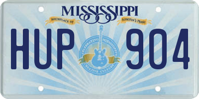 MS license plate HUP904