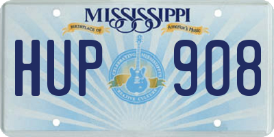 MS license plate HUP908