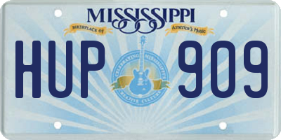 MS license plate HUP909