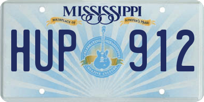 MS license plate HUP912