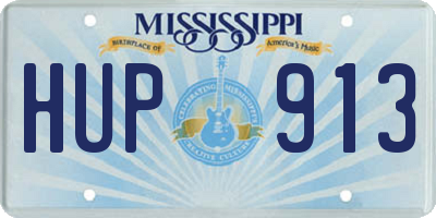 MS license plate HUP913