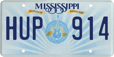 MS license plate HUP914