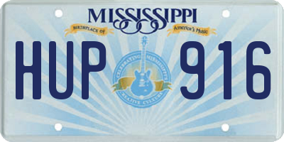 MS license plate HUP916