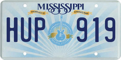 MS license plate HUP919