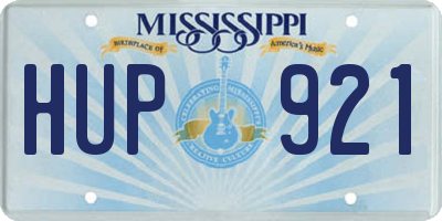 MS license plate HUP921
