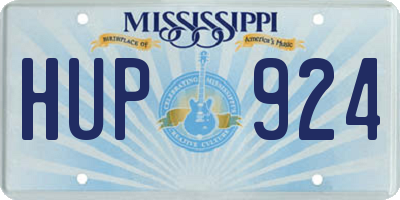 MS license plate HUP924