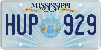MS license plate HUP929