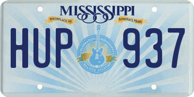 MS license plate HUP937