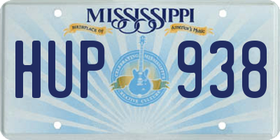 MS license plate HUP938