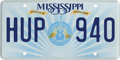 MS license plate HUP940