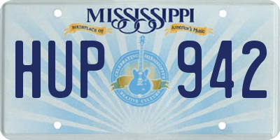 MS license plate HUP942