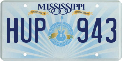 MS license plate HUP943