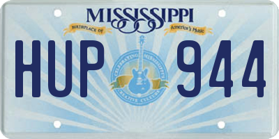 MS license plate HUP944