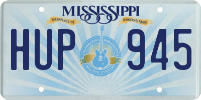 MS license plate HUP945