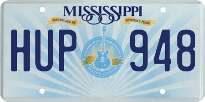 MS license plate HUP948
