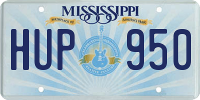MS license plate HUP950