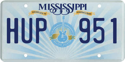 MS license plate HUP951