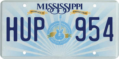 MS license plate HUP954