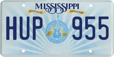 MS license plate HUP955