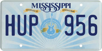 MS license plate HUP956