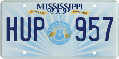 MS license plate HUP957