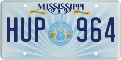 MS license plate HUP964