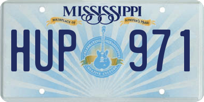 MS license plate HUP971