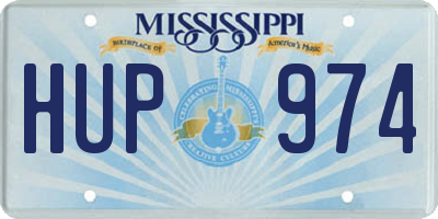 MS license plate HUP974