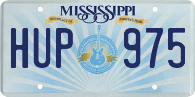 MS license plate HUP975